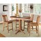 International Concepts Round 36 in Rd Extension Dining Table, 4 San Remo Stools, Distressed Oak, 36 in W, 48 in L, Wood K42-36RXT-27B-S102-4 - alternate 3